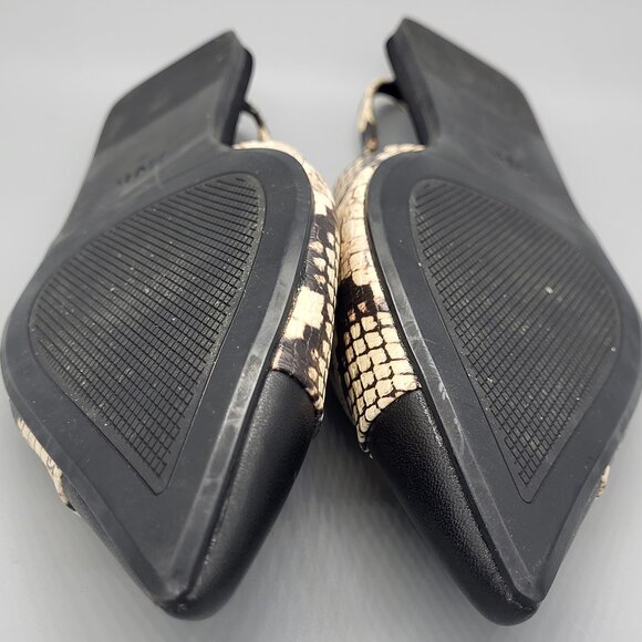ZARA Snake Print Slingback Flats - Picture 9 of 11